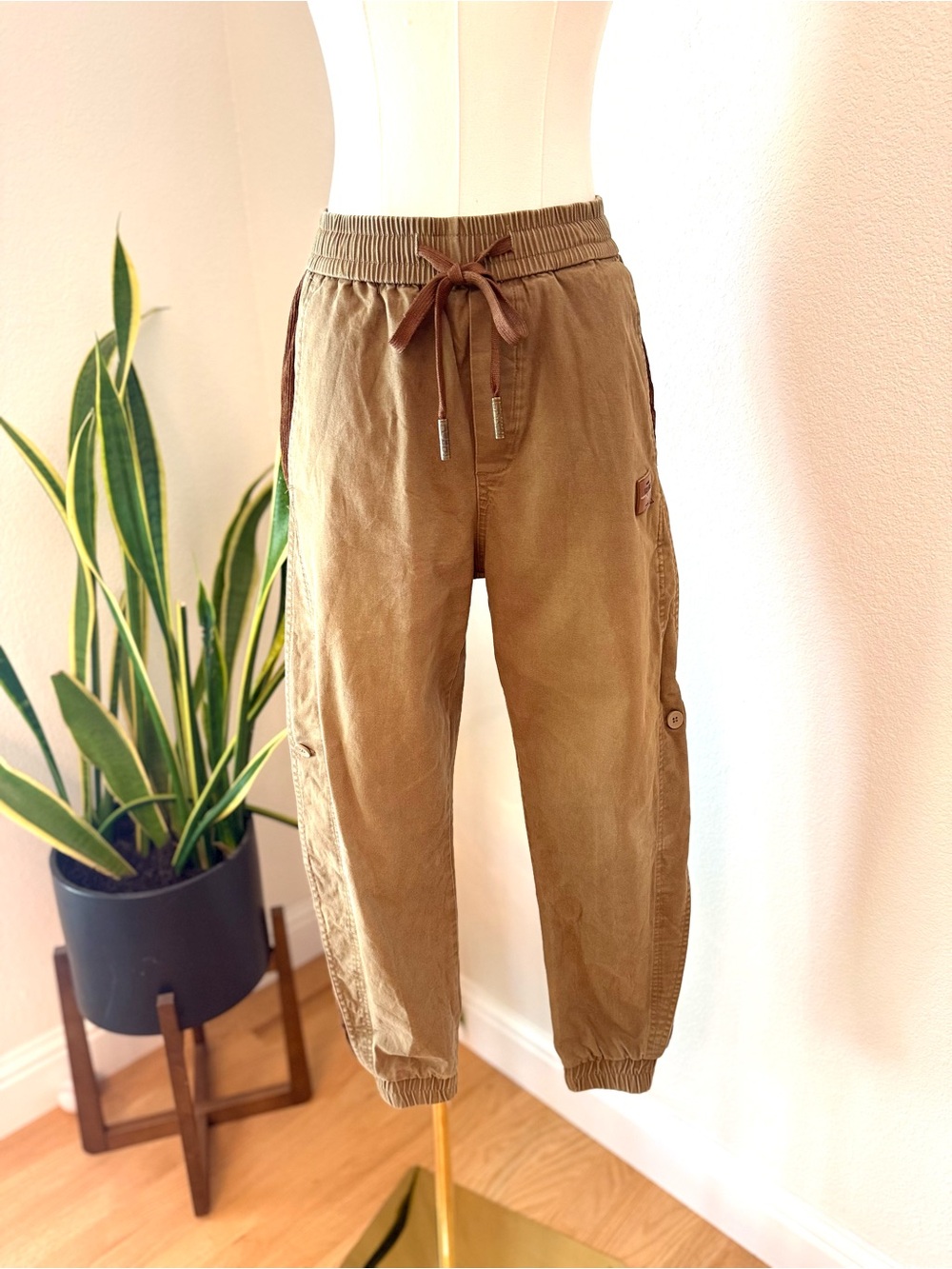 Tan Drawstring Pants
